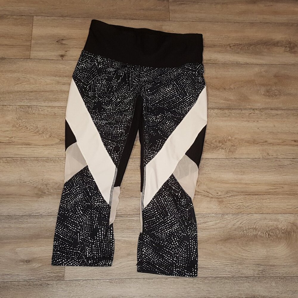 Black & White Mesh Capris